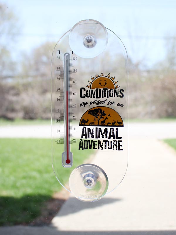 Acrylic Oval Temperature Gauge - Animal Adventure Park